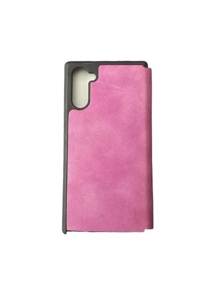 Galaxy Note 10 ile Uyumlu Premium Kapaklı Kılıf Mor - Resim 2