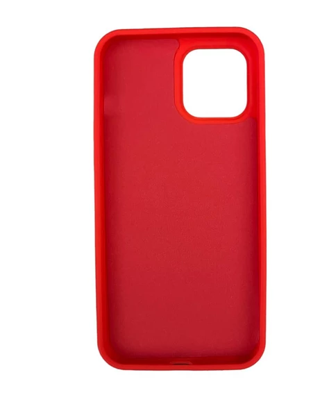 iPhone 12 Pro Max ile Uyumlu Cappy Silikon Kılıf Kırmızı - 2