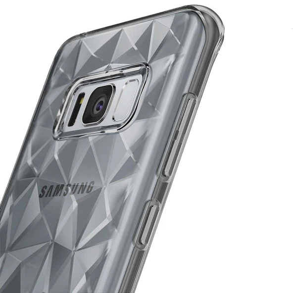 Ringke Air Prism 3D Elmas Yansıması Galaxy S8 ile Uyumlu Kılıf Smoke Black - Resim 2