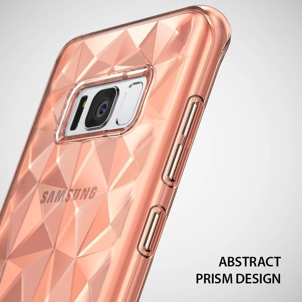 Ringke Air Prism 3D Elmas Yansıması Galaxy S8 ile Uyumlu Kılıf Rose Gold - 2