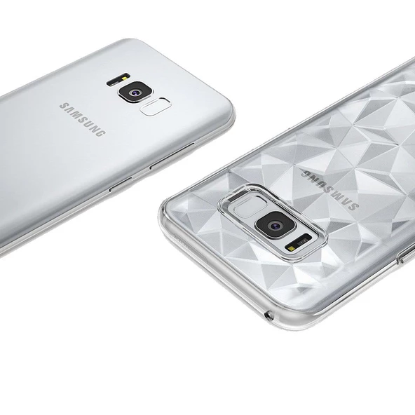 Ringke Air Prism 3D Elmas Yansıması Galaxy S8 ile Uyumlu Kılıf Clear - Resim 2