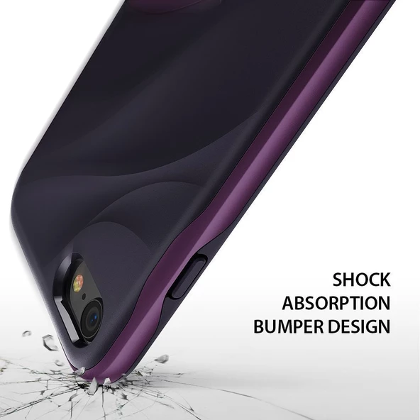 Ringke Wave iPhone 7 ile Uyumlu KIlıf Metallic Purple - 3