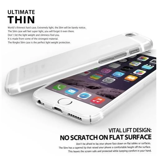 Ringke Slim Frost iPhone 6s Plus/ 6 Plus ile Uyumlu KIlıf White - 2
