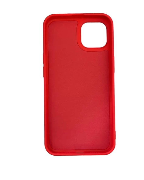 iPhone 13 ile Uyumlu Cappy Silikon Kılıf Kırmızı - 2