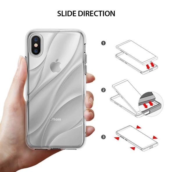Ringke Flow iPhone X ile Uyumlu KIlıf Crystal Clear - Resim 3
