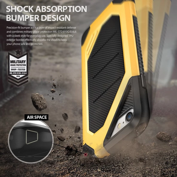 Ringke Max iPhone 7 ile Uyumlu KIlıf Bumblebee - Resim 4