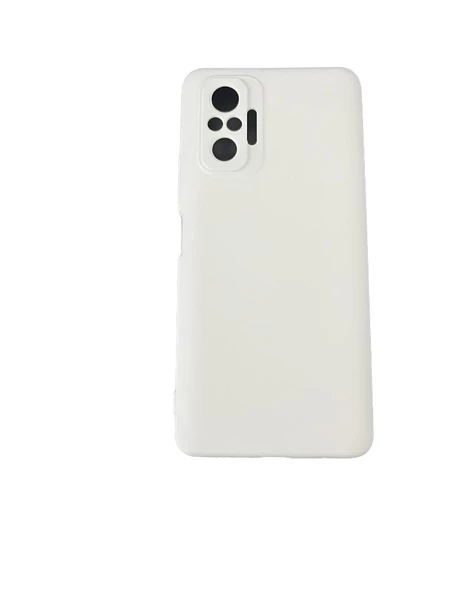 Redmi Note 10 Pro ile Uyumlu Cappy Silikon Kılıf Beyaz ürün görseli 1