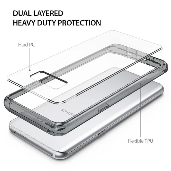Ringke Fusion Galaxy S8 Plus ile Uyumlu Kılıf Smoke Black - 3