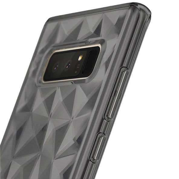Ringke Air Prism 3D Elmas Yansıması Galaxy Note 8 ile Uyumlu KIlıf Smoke Black - 2