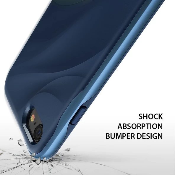 Ringke Wave iPhone 7/8 ile Uyumlu KIlıf Coastal Blue - Resim 3