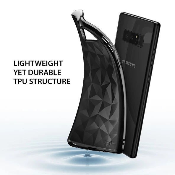 Ringke Air Prism 3D Elmas Yansıması Galaxy Note 8 ile Uyumlu KIlıf Ink Black - 4