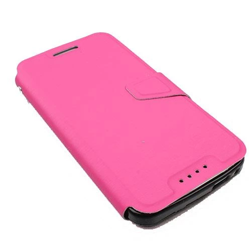 One M7 ile Uyumlu Yan Model Kapaklı Deri Kılıf Pembe - 3