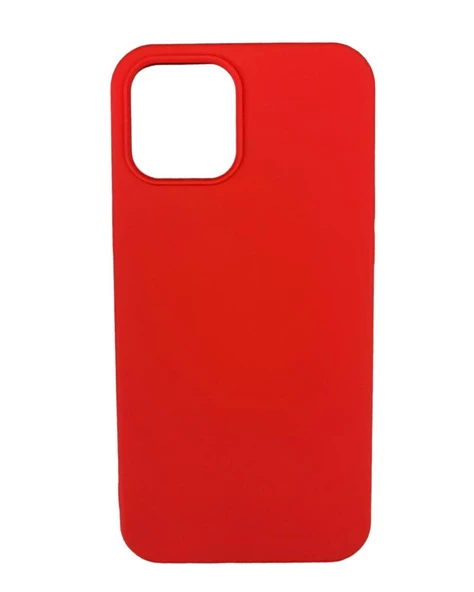 iPhone 12 Pro Max ile Uyumlu Cappy Silikon Kılıf Kırmızı - 1