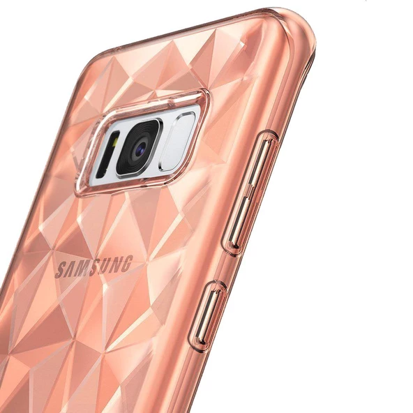 Ringke Air Prism 3D Elmas Yansıması Galaxy S8 Plus ile Uyumlu Kılıf Rose Gold - 2