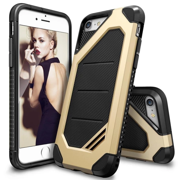 Ringke Max iPhone 7/8 ile Uyumlu KIlıf Royal Gold - 1