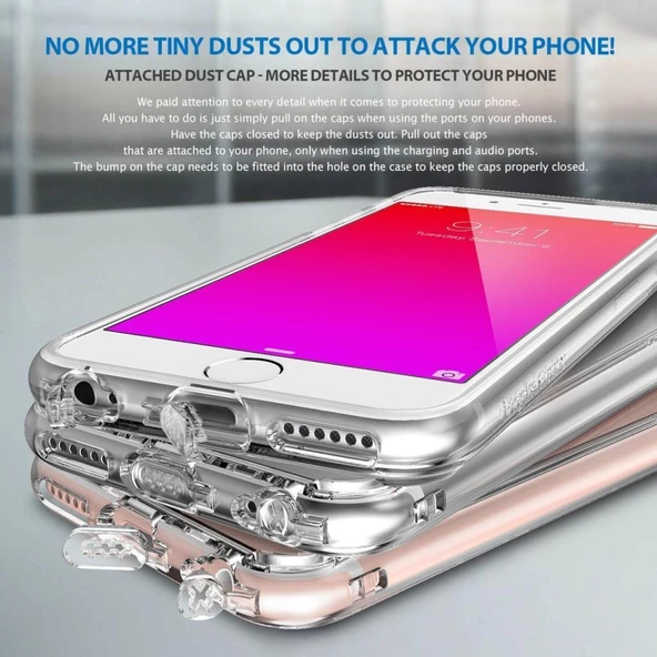 Ringke Fusion iPhone 6s Plus/ 6 Plus ile Uyumlu KIlıf Crystal View TPU Bumper Extra Darbe Emici - 3