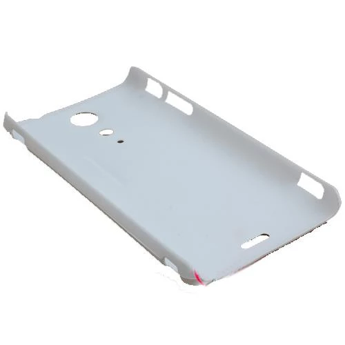 Xperia TX LT29i ile Uyumlu Sert Kauçuk Kılıf Beyaz - Resim 2