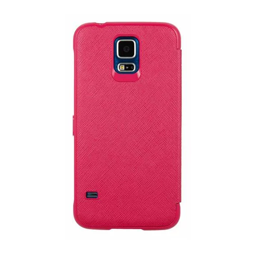 Anymode G900 Galaxy S5 ile Uyumlu View Flip Cover Kılıf Koyu Pembe - 2