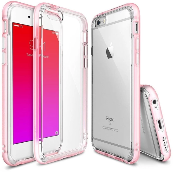 Ringke Frame Frost 6s/ 6 ile Uyumlu Çerçeveli Bumper Kılıf Pink - 1