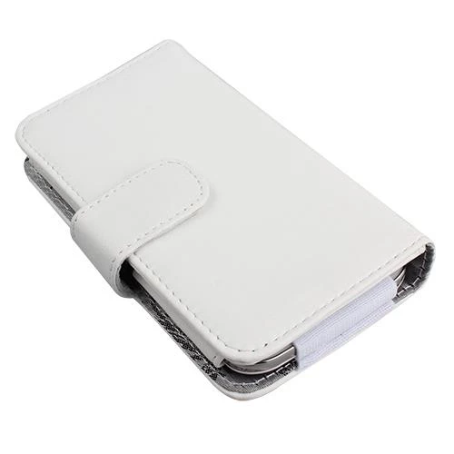 Optimus 4X HD P880 ile Uyumlu Yan Kapaklı Cüzdanlı Kart Bölmeli Deri Kılıf Beyaz Renk - Resim 3