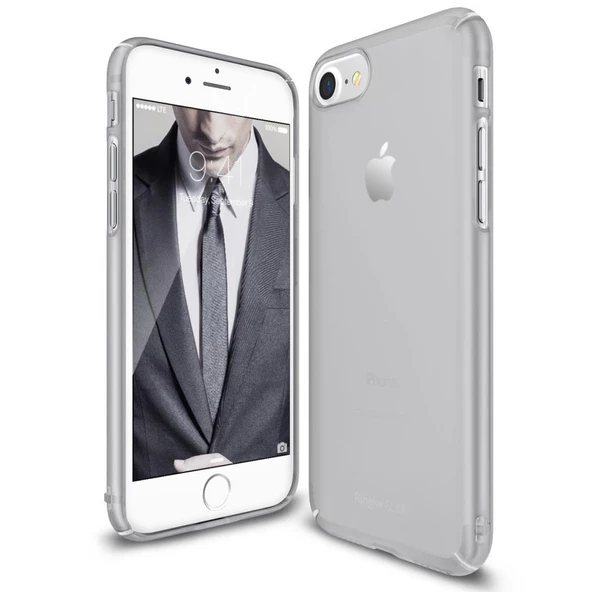 Ringke Slim Frost iPhone 7/8 ile Uyumlu KIlıf Gray İnce Buzlu Transparan - 2