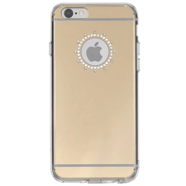 Ringke Noble Mirror iPhone 6s/ 6 ile Uyumlu Taşlı ve Aynalı Kılıf Royal Gold - 1
