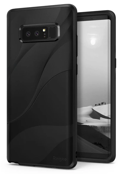 Ringke Wave Galaxy Note 8 ile Uyumlu KIlıf Charcoal Black - 1