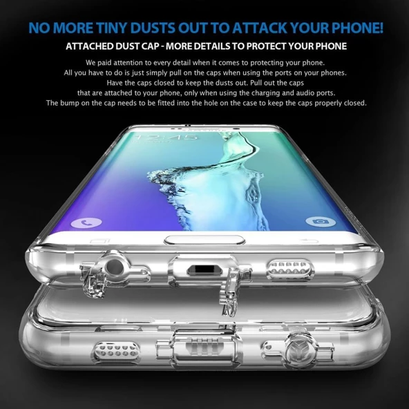 Ringke Fusion Galaxy S6 Edge Plus ile Uyumlu Kılıf Smoke Black - 3