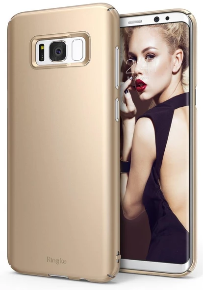 Ringke Slim Galaxy S8 ile Uyumlu Kılıf Royal Gold - 1