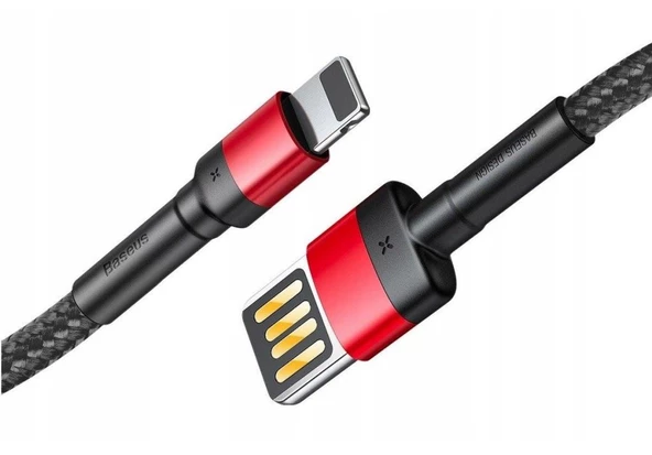 Baseus Special Edition iPhone ile Uyumlu 2.4A Hızlı Şarj Halat Usb Kablo-Siyah-CALKLF-G91 - 3