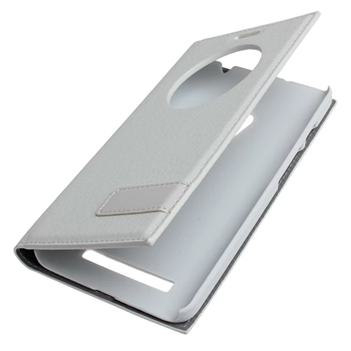 Zenfone 5 ile Uyumlu Kılıf Pencereli Kapaklı Safir Serisi Beyaz - 3