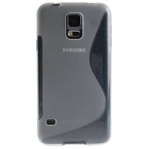 Galaxy S5 G900 ile Uyumlu S Desenli Silikon Kılıf Beyaz - 1