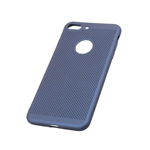iPhone 7 Plus ile Uyumlu Rubber Delikli Silikon Kılıf Lacivert - 1
