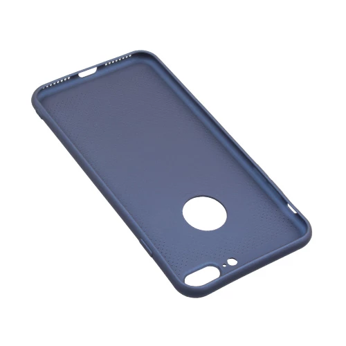 iPhone 7 Plus ile Uyumlu Rubber Delikli Silikon Kılıf Lacivert - 2