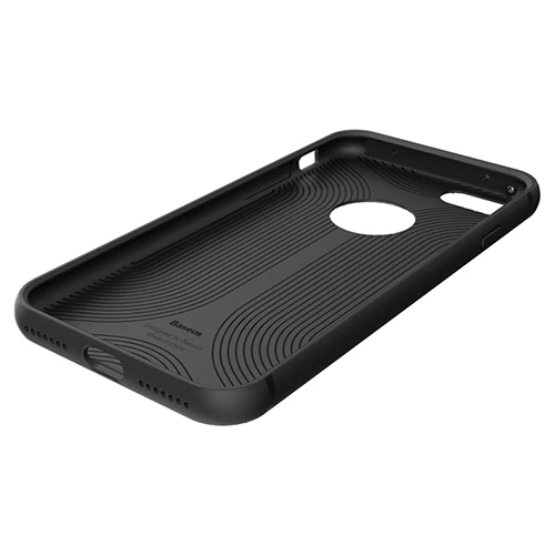 Baseus Hermit Bracked Case iPhone 7 Plus ile Uyumlu Silikon Kılıf Siyah - 4