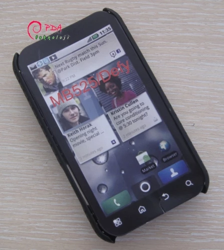 Defy MB525 ile Uyumlu Delikli Sert Kauçuk Kılıf - 2