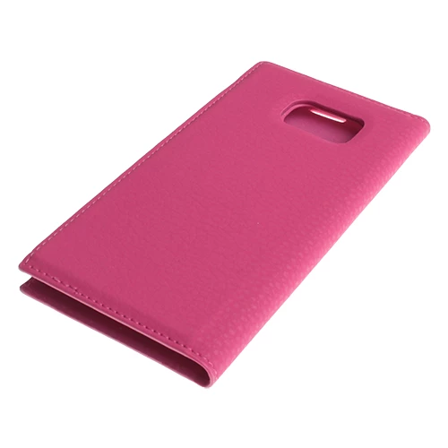 Galaxy S6 ile Uyumlu Kılıf Kapaklı Safir Serisi Pembe - 4