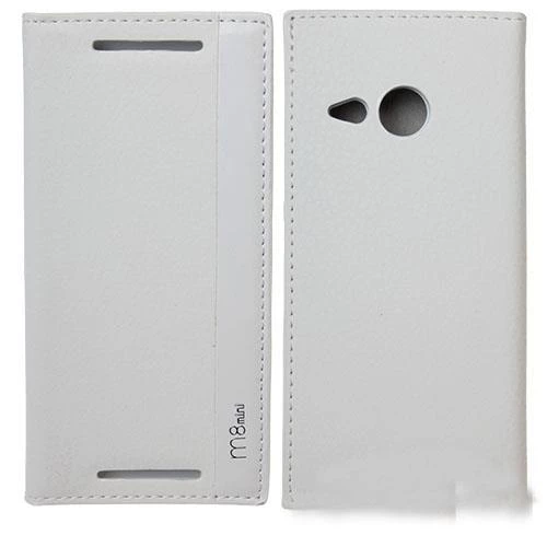 One M8 Mini ile Uyumlu Magnum Serisi Yan Model Kapaklı Kılıf Beyaz ürün görseli