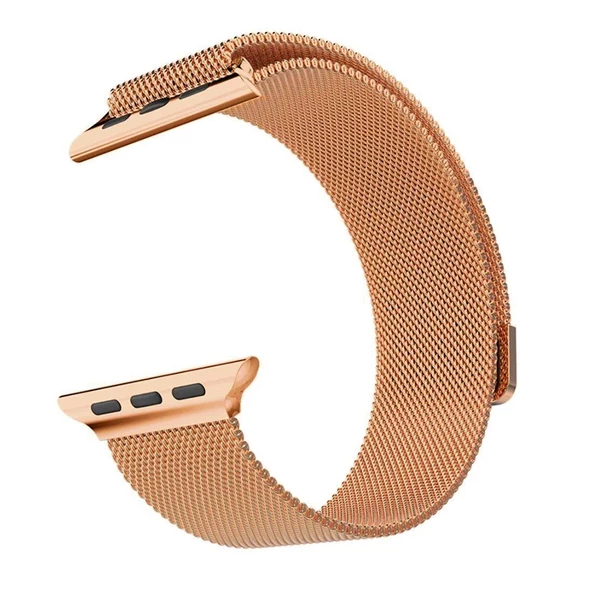 Apple Watch ile Uyumlu 42-44mm Metal Kordon Rose Gold