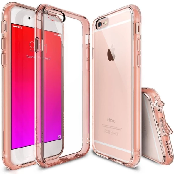 Ringke Fusion iPhone 6s/ 6 ile Uyumlu KIlıf Rose Gold - 1