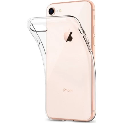 iPhone 7/8 ile Uyumlu Kılıf Ultra Slim Şeffaf Silikon Şeffaf - 1
