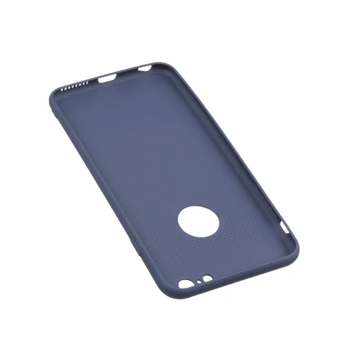 iPhone 6Plus/6SPlus ile Uyumlu Rubber Delikli Silikon Kılıf Lacivert - 2