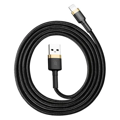 Baseus Lightning 1 Metre Kevlar Kablo Siyah-Altın - 2