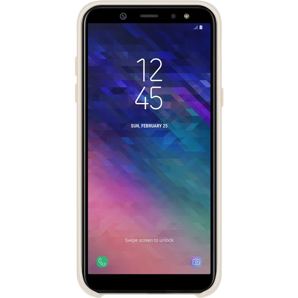 Galaxy A6 2018 ile Uyumlu Dual Layer Sert Kılıf Altın - 4