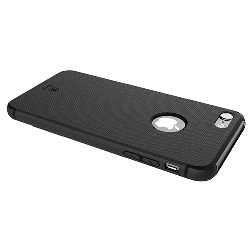 Baseus Hermit Bracked Case iPhone 7 Plus ile Uyumlu Silikon Kılıf Siyah - 3