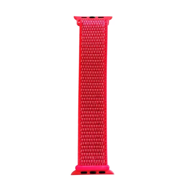 Apple Watch ile Uyumlu 42-44mm Kumaş Kordon Açık Pembe