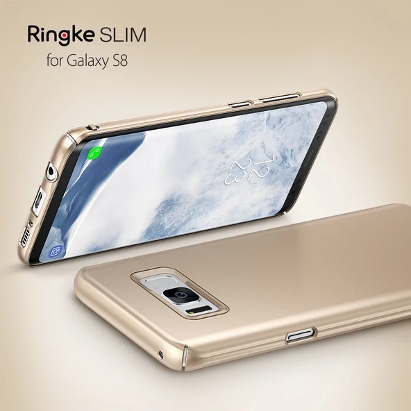 Ringke Slim Galaxy S8 ile Uyumlu Kılıf Royal Gold - 2