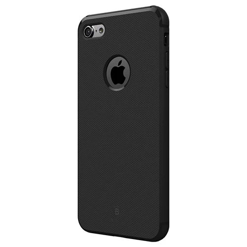 Baseus Hermit Bracked Case iPhone 7 Plus ile Uyumlu Silikon Kılıf Siyah - 5