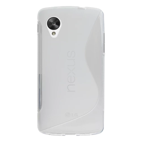 Nexus 5 D821 ile Uyumlu S Desenli Silikon Kılıf Beyaz Renk ürün görseli