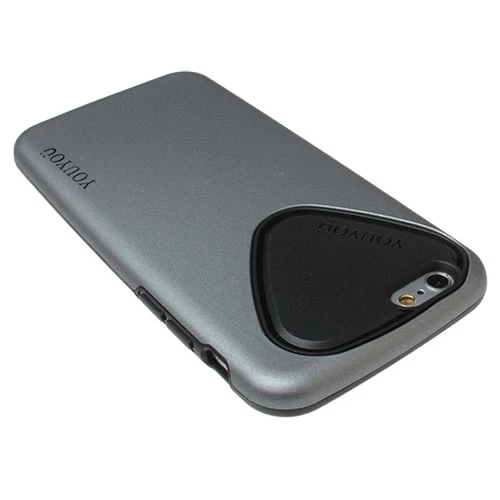 iPhone 6S/6 ile Uyumlu Kılıf Silikonlu Ultra Koruma Gri - 4